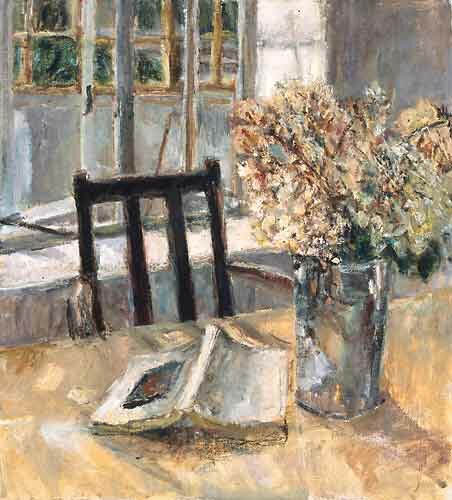 dried hydrangeas and the open book by alice mumford - click image to close