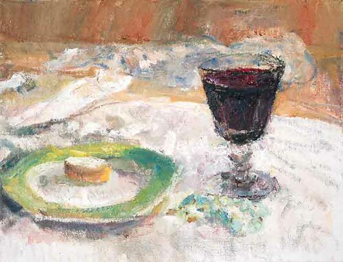 the glass of red wine, and calisson by alice mumford - click image to close