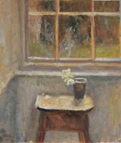 Winter roses in the window, Polgrean by Alice Mumford - click image to close