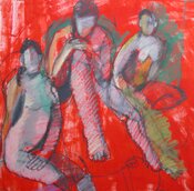 Nudes on Red by Angela Stead - click for enlargement