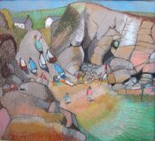 Porthgwarra Cove by Angela Stead - click for enlargement