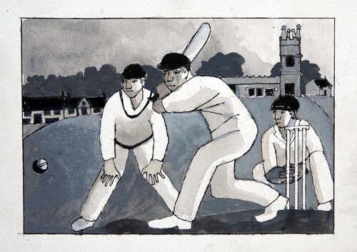 The Cricketers by Angela Stead - click image to close