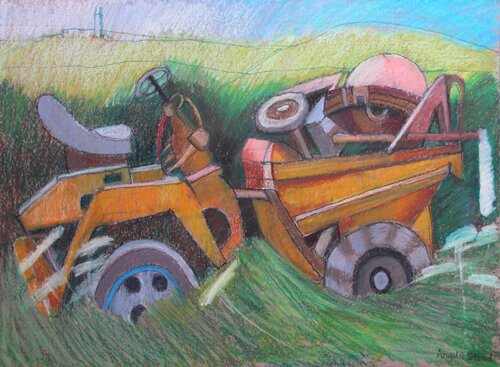 Two derelict machines by Angela Stead - click image to close