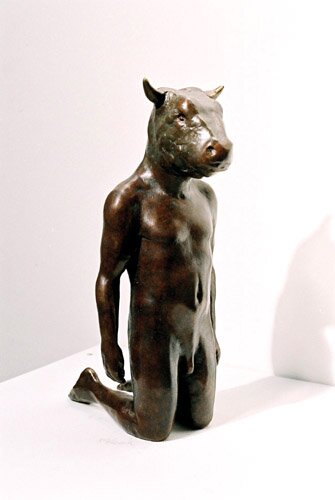 Kneeling Minotaur by Beth Carter - click image to close