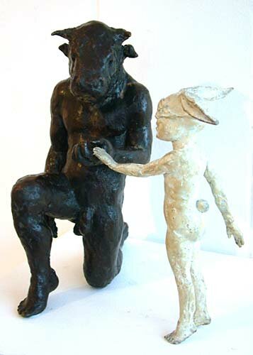 minotaur and bunny girl by beth carter - click image to close