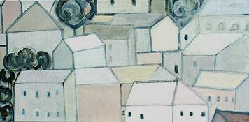 houses built on a hill by jessica cooper - click for enlargement