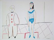 La Comedie Humaine 30.1.54 by Pablo Picasso - click for enlargement