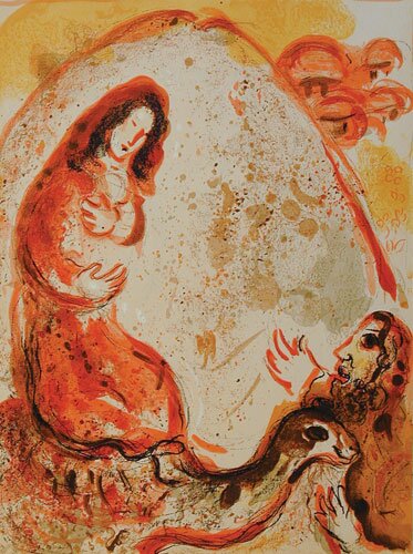 rachel hides her father's household gods by marc chagall - click image to close