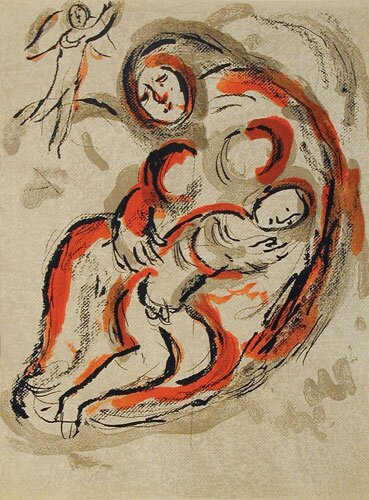 hagar in the desert by marc chagall - click image to close