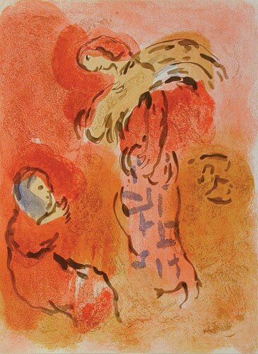 ruth gleaning by marc chagall - click image to close