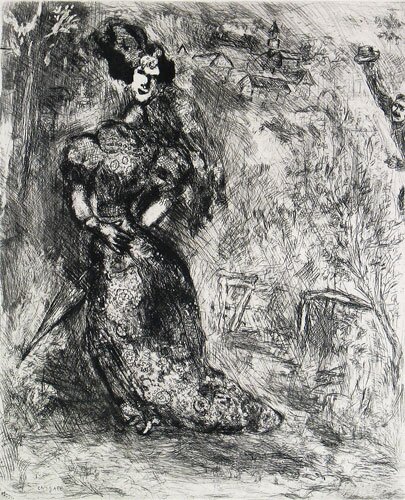 the young woman by marc chagall - click image to close