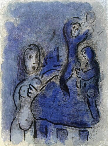 rehab and the spies of jericho by marc chagall - click image to close