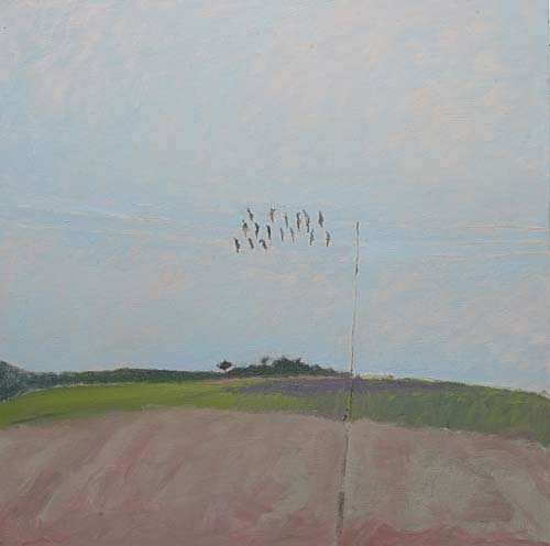 migrant birds at dusk by marie-claire hamon - click image to close