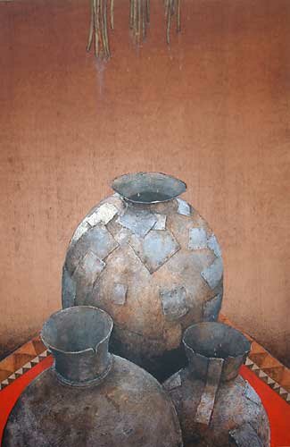 Three Wise Pots by mick tracey - click image to close