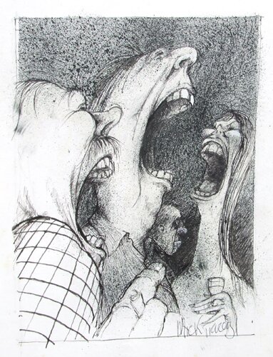 Untitled (Braying crowd) by Mick Tracey - click image to close