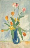 Orange tulips, Daffodils & Pinks by Romi Behrens - click for enlargement