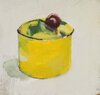 Yellow Pot with Cherry by Romi Behrens - click for enlargement