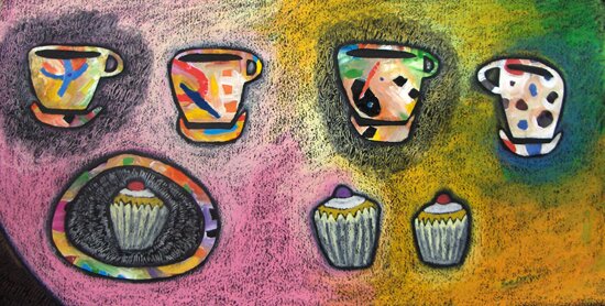 tea cups and cakes by Sue Dove - click image to close