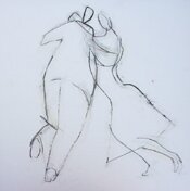 tango drawing - by simon pooley by mixed show - click for enlargement