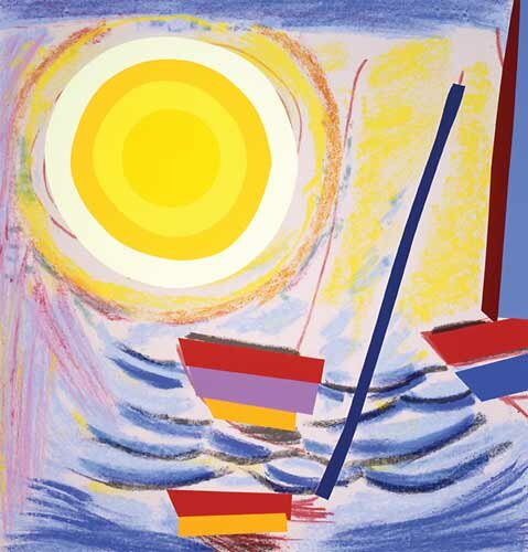 sun and boats by Sir Terry Frost - click image to close